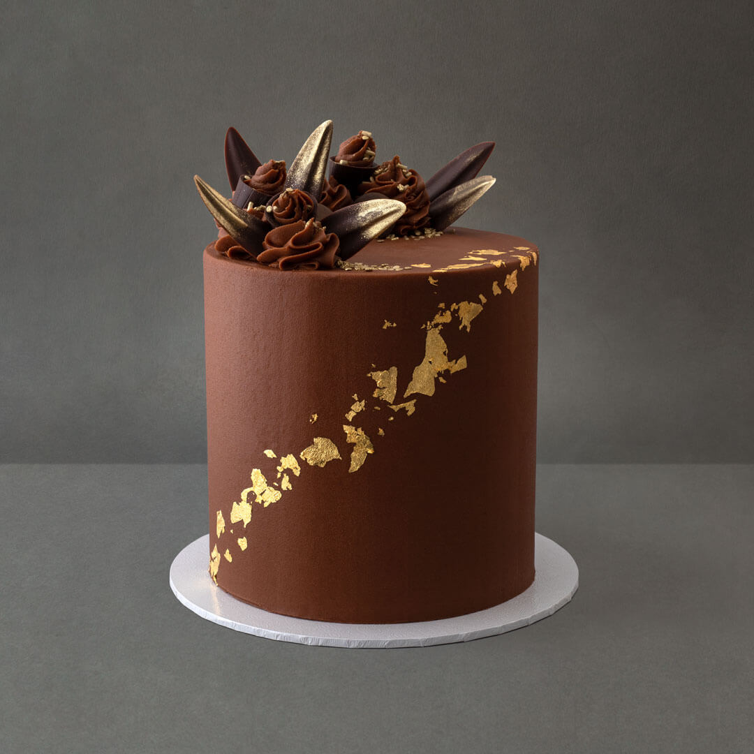 Chocolate Gold Leaf Cake